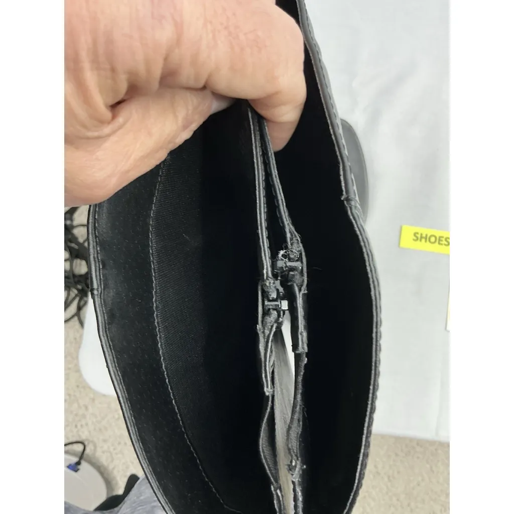 Womans Style & Co Marlee Riding Boots 9.5 M Black Full Zip Strappy - Image 6