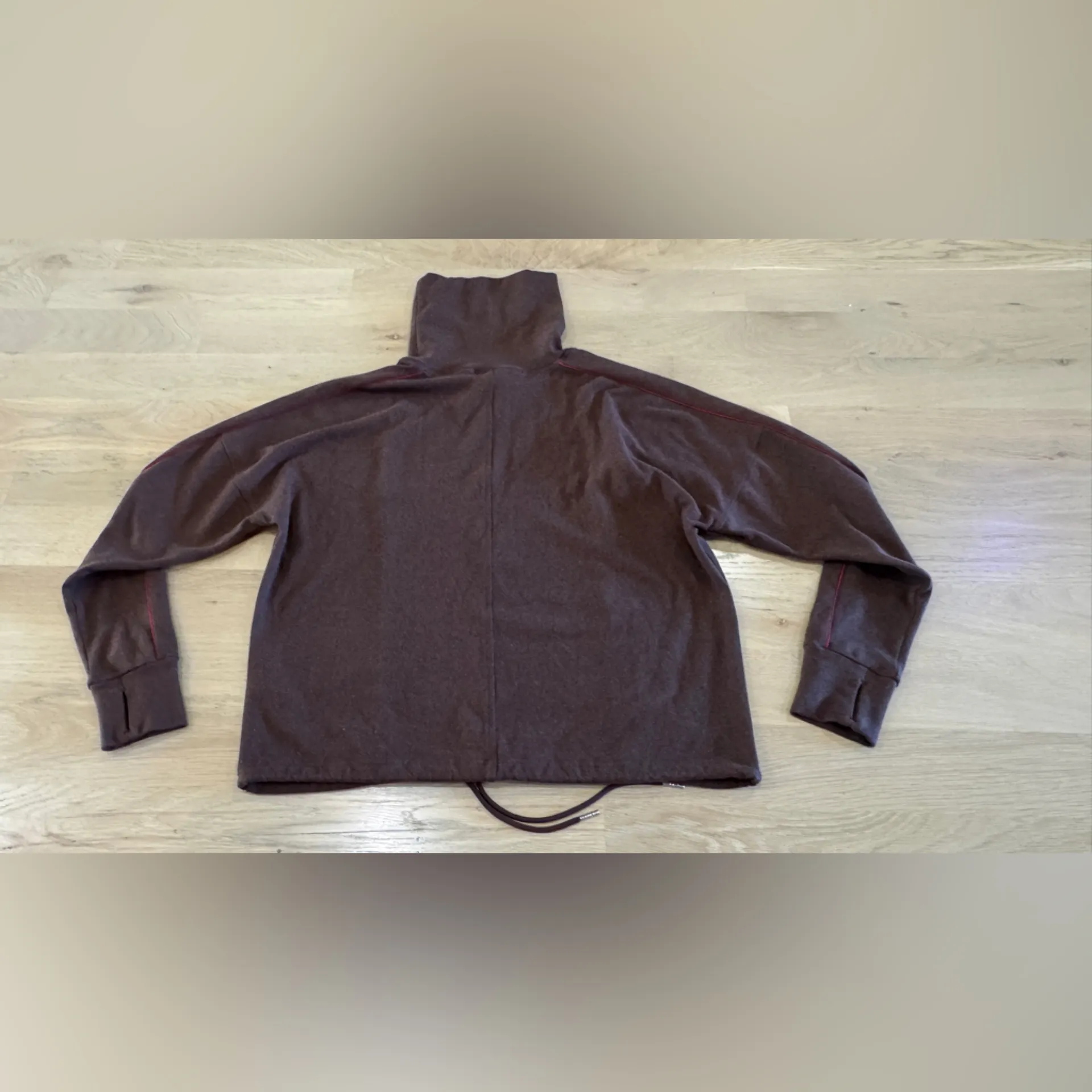 Varley Ariana High Neck Midlayer Red Chocolate Marl/ Red Dahlia size XS - Image 13