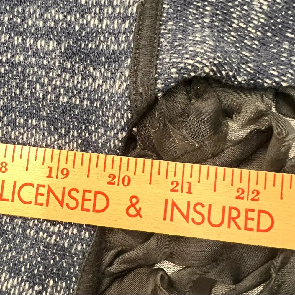 Madewell Knit Navy Blue Shirt Dress Women's Medium Casual Beachy Nautical Preppy - Image 8