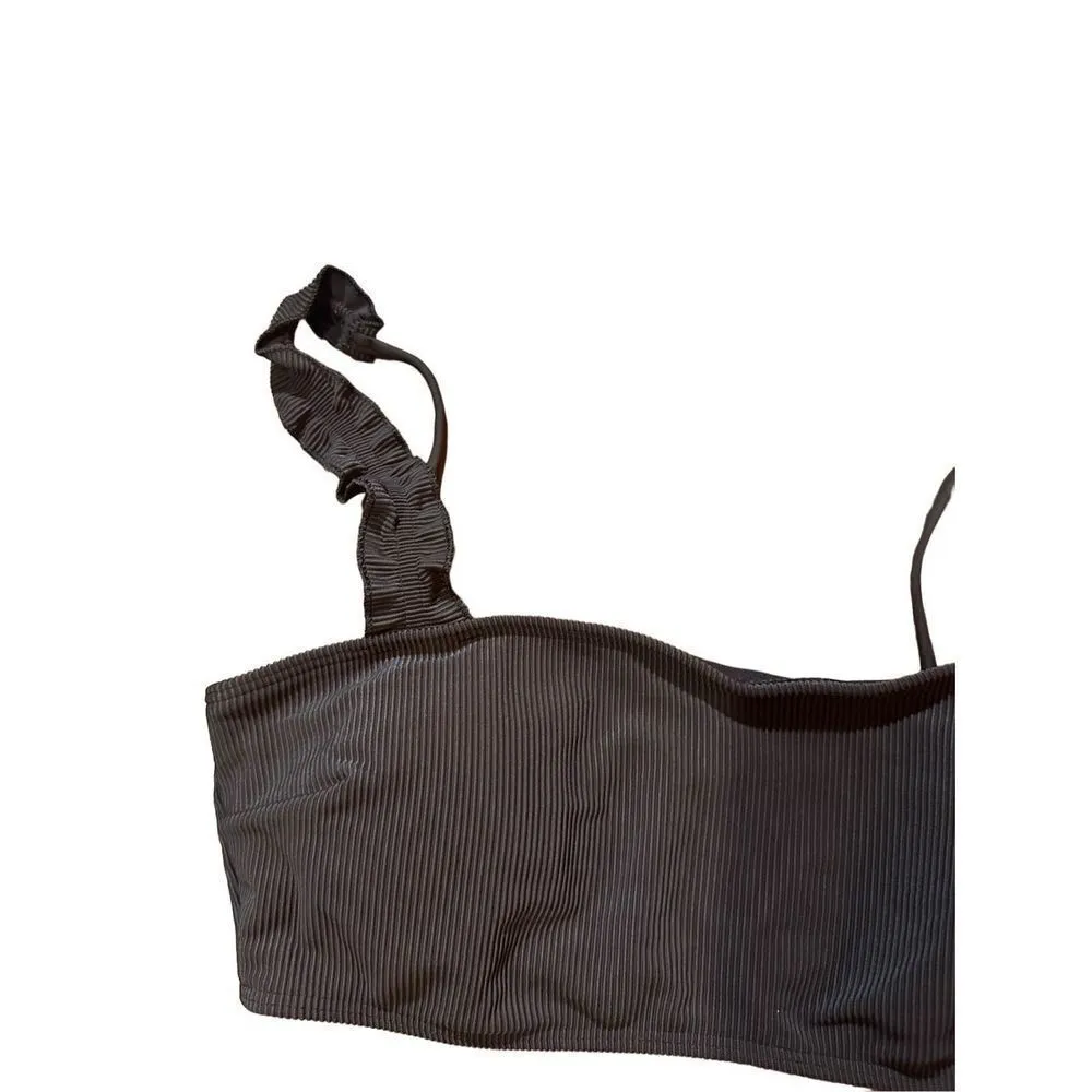 NWT Abercrombie & Fitch brown ruffle sleeve bralette sz Small - Image 4