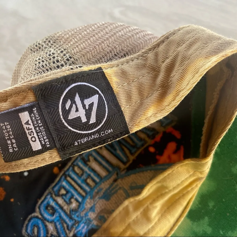 Carolina Panthers Bleach Splatter Dad Hat OS - Image 5