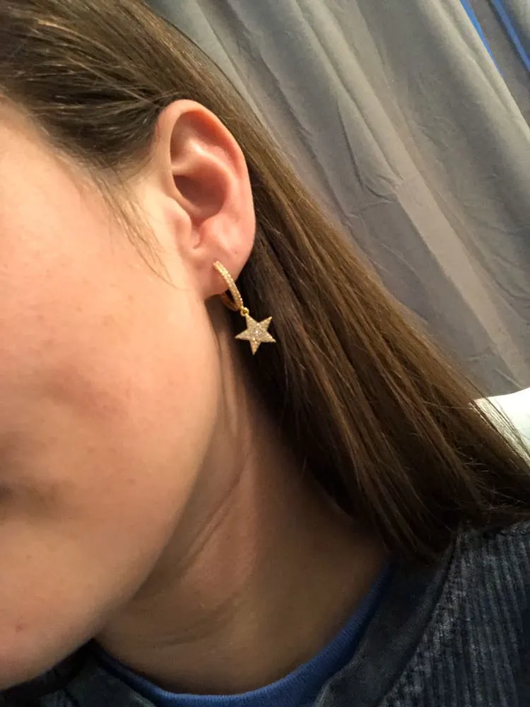 Beaded by Meg Gold Star Huggies  - Image 4