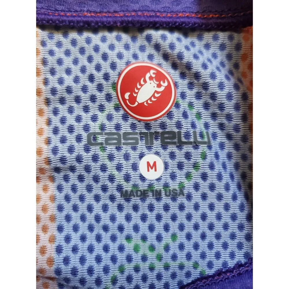 Castelli Cycling Jersey Women Medium Shirt Short Sleeve Orange Natural Grocers Size undefined - Image 3