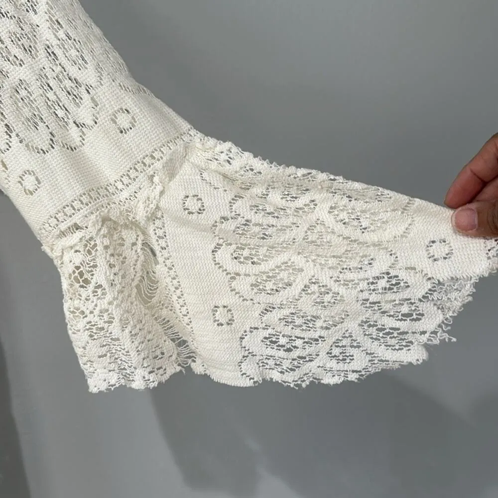 Free People Women’s Lace Dress Romantic Bohemian - Image 3