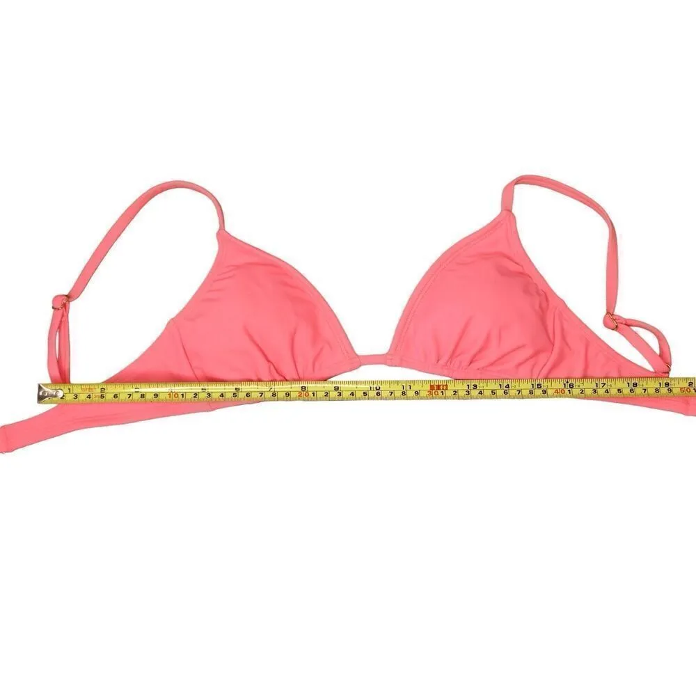 Xhilaration Pink Yellow‎ Floral 2pc Bikini Cheeky Bottom Swimsuit sz MEDIUM - Image 6