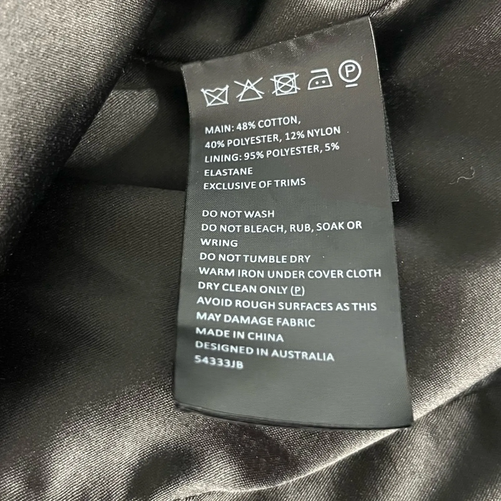 Bardot Boucle Tweed Blazer Double Breasted Cotton Blend Suit Coat Women’s 12/XL - Image 5