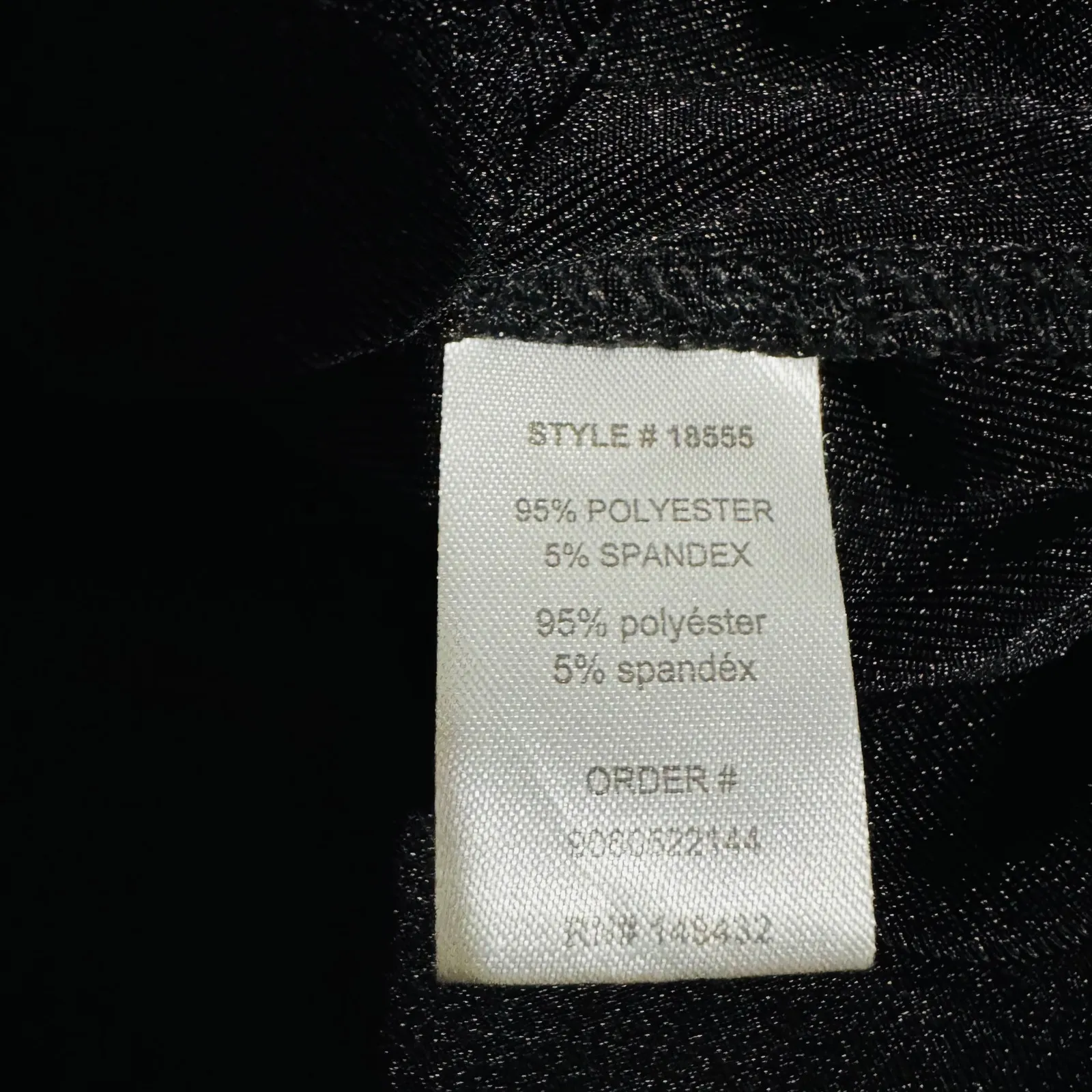 Becool Career Black Glitter Ruched Button Up Long Sleeve Gothic Shirt Women Sz S - Image 12