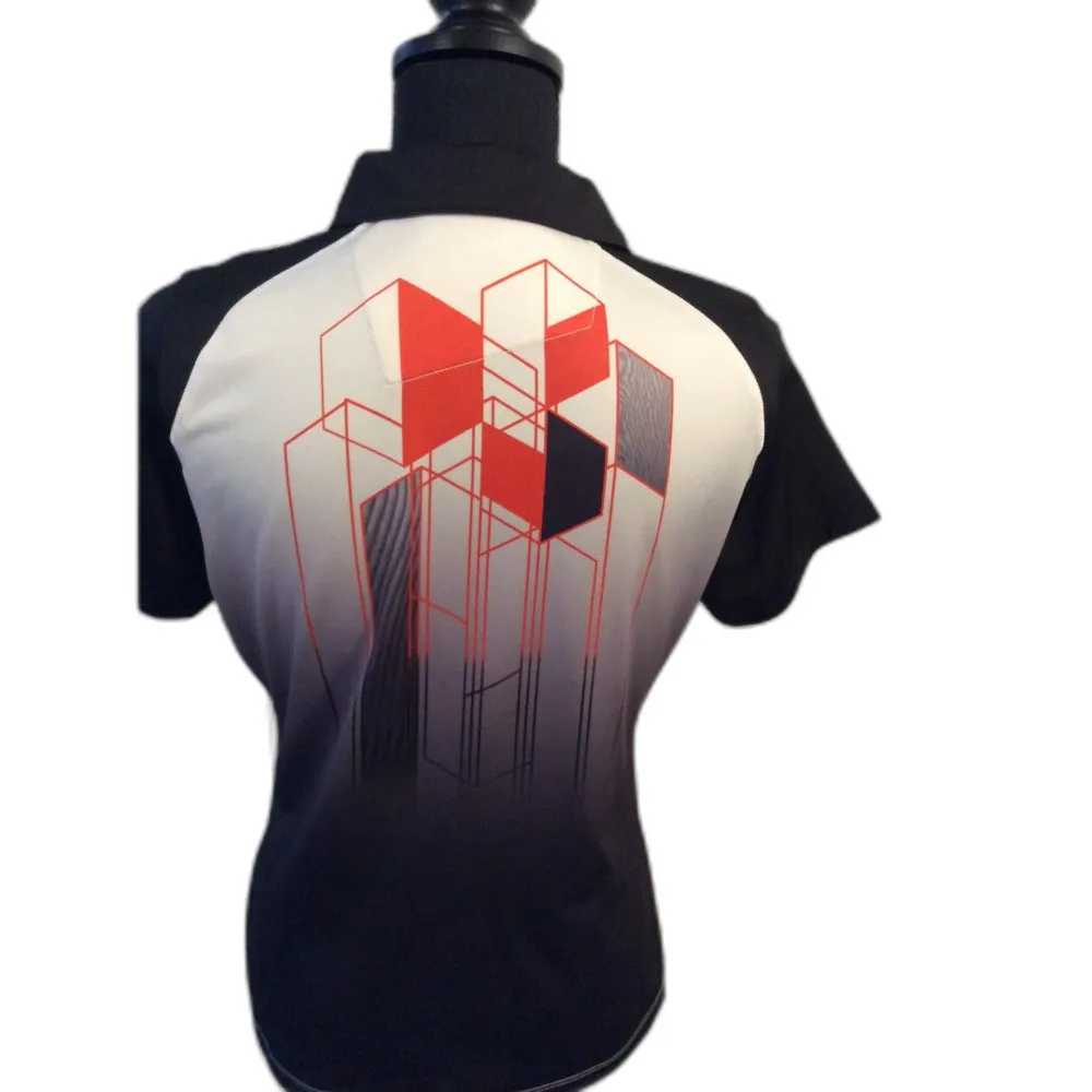 Annika Cutter & Buck Golf polo top ombre back geometric Medium womens - Image 2