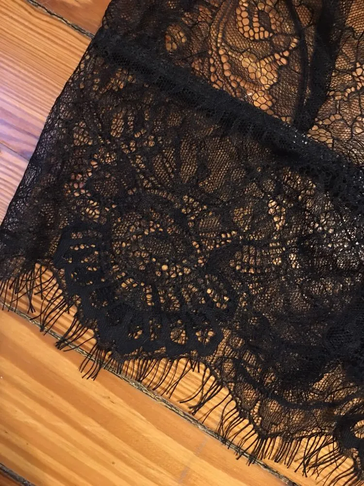Urban Outfitters Black Lace Crop Top - Image 3