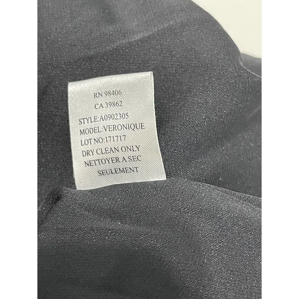 Theory Silk Mini Sequin Skirt Black Silver‎ Size 2 - Image 4