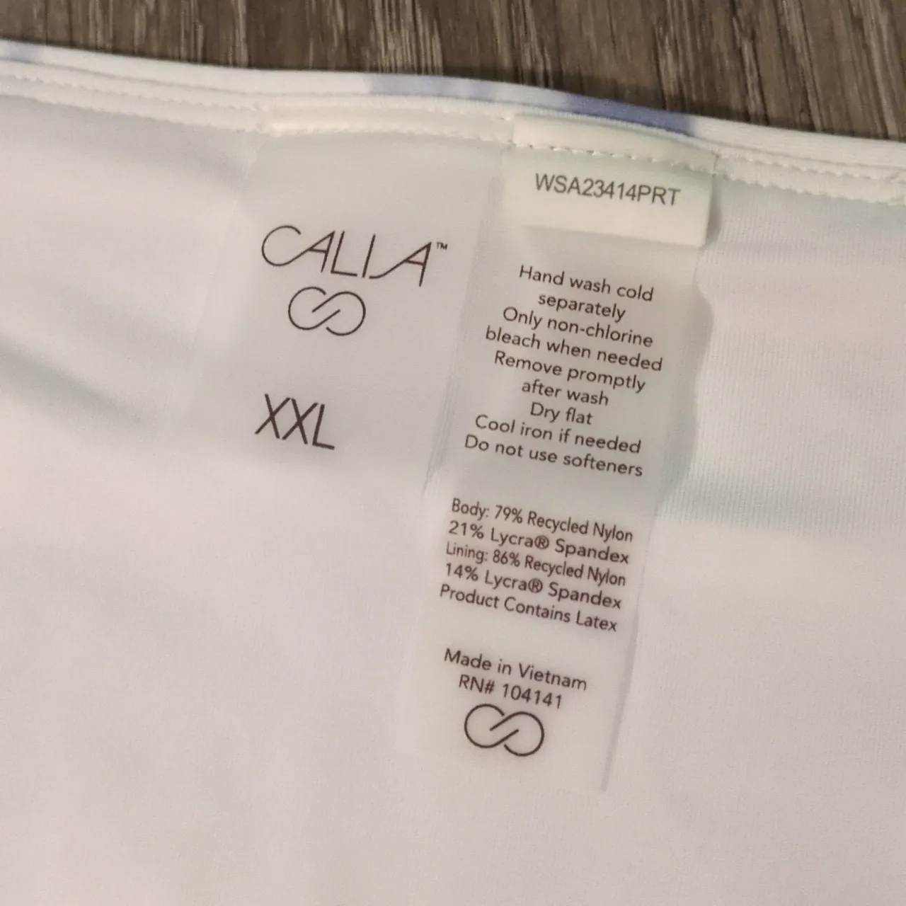 Calia Python Peri Dusk Wide Banded High Leg Swim Bottoms Size XXL - Image 2