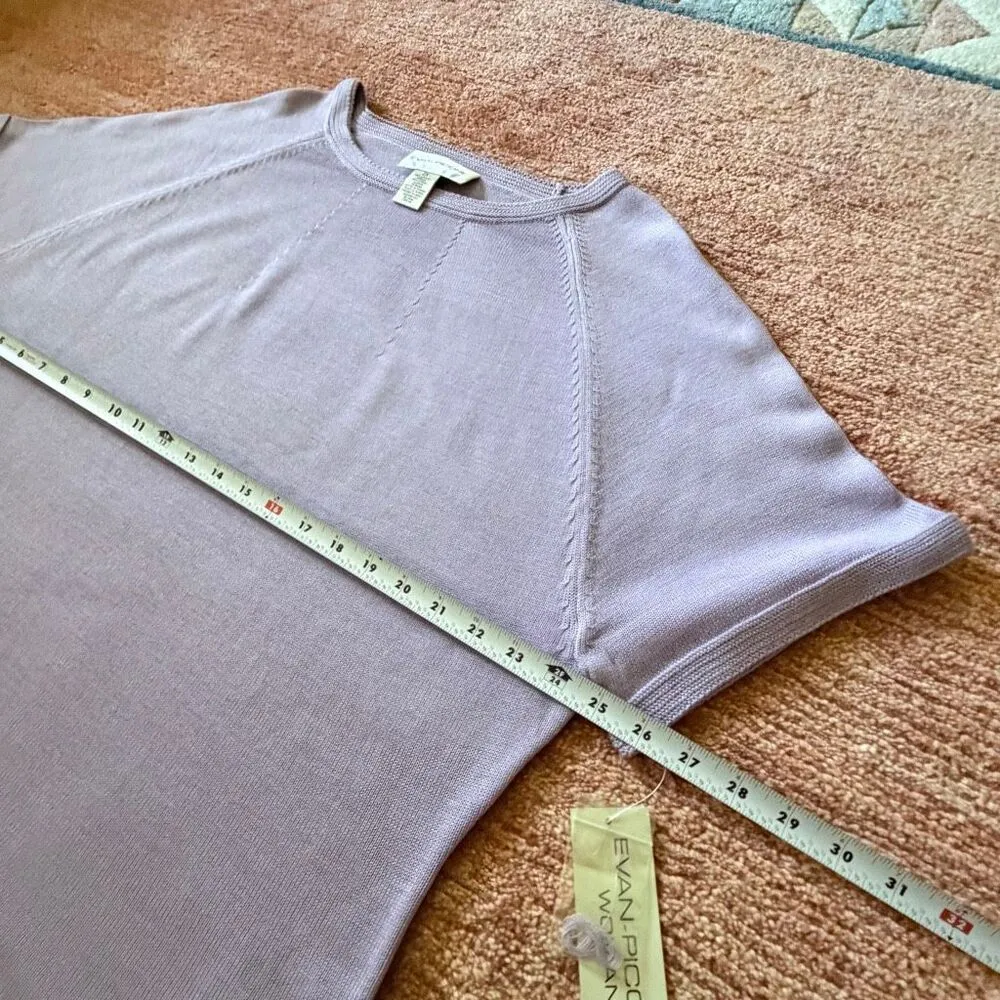 NWT Evan Picone Woman Lavender Knit Short Sleeve Top Pullover Stretch 2X - Image 4