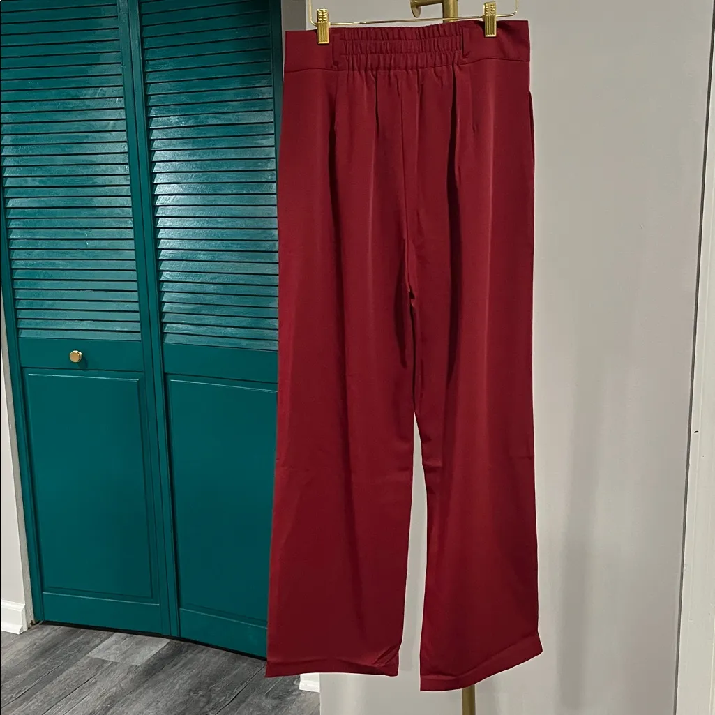 Halara NWT Flex™ High Waisted Zipper Pocket Shirred Straight Leg Work Pant - M - Image 7