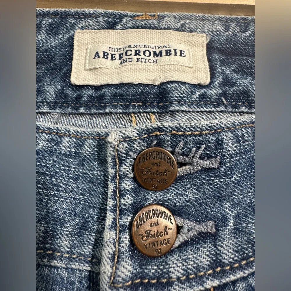 Sz 33 Vintage Abercrombie & Fitch Jeans Womens Long Flare Bootcut - Image 2