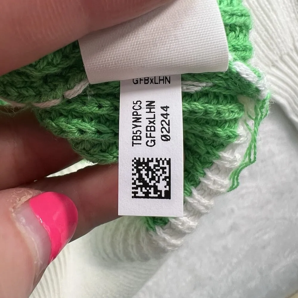 Aerie L Large Oversized Beyond Quarter Zip Sweater Knit Polo Green Stripe Womens - Image 10