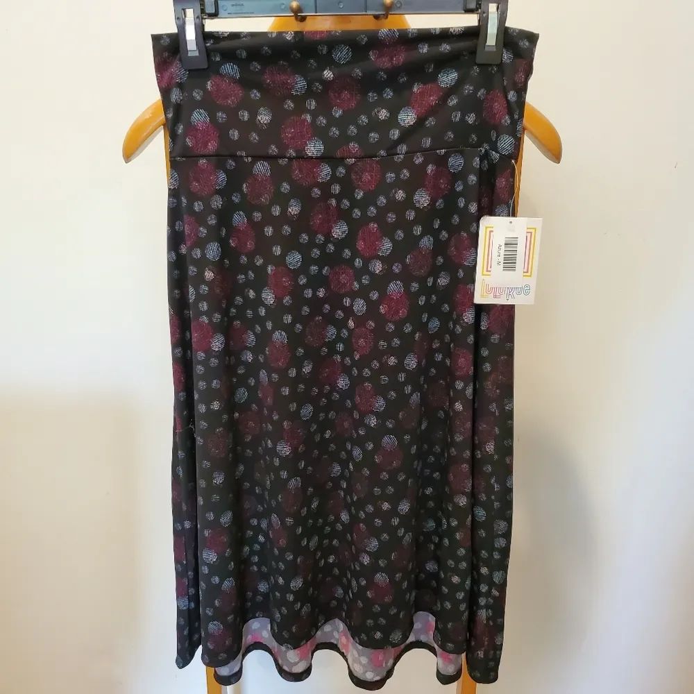 Lularoe Black Maxi Skirt Circles Azure Medi - Image 4