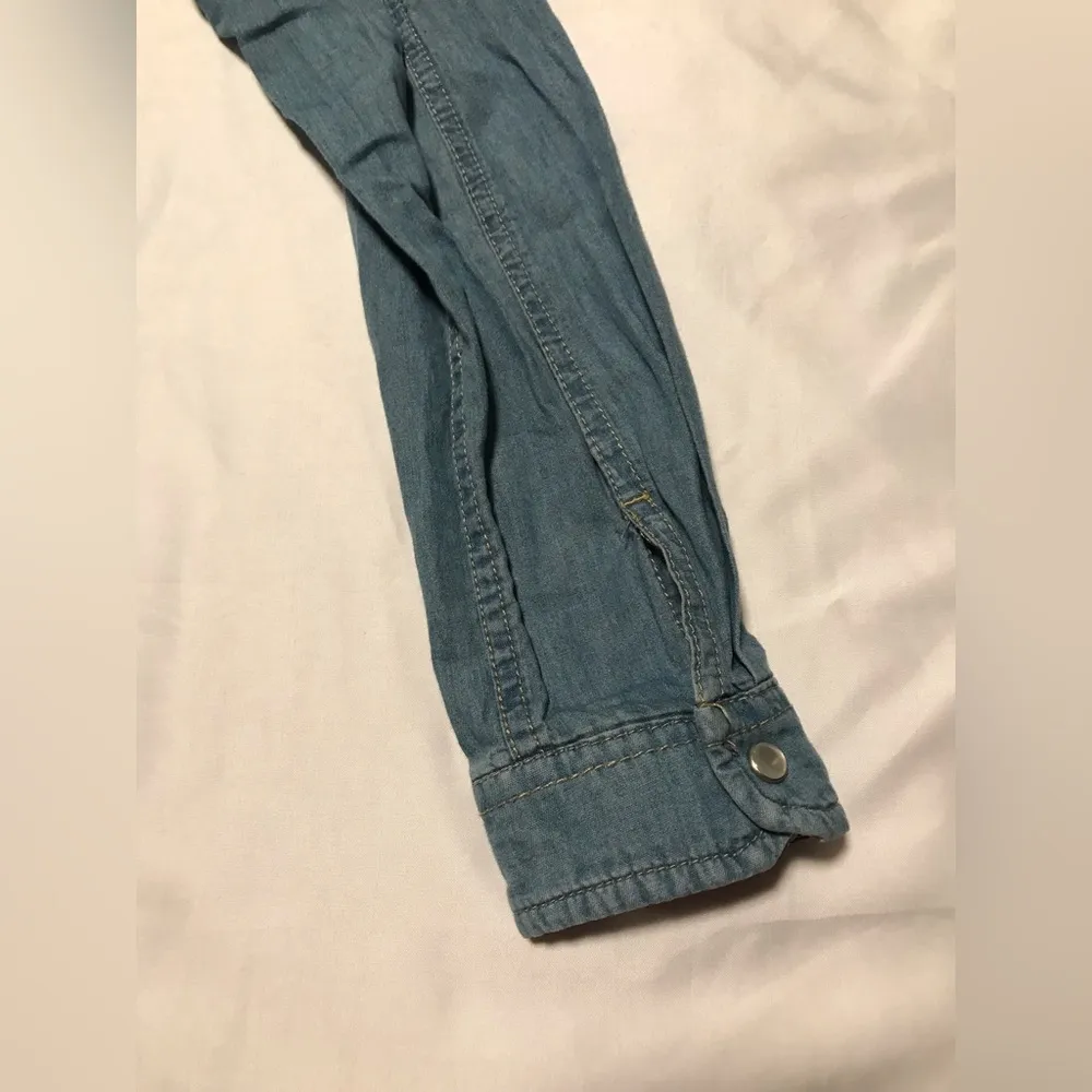 INSO Women’s Long Sleeve Button Down Denim Boho Shirt Size M Size M - Image 9