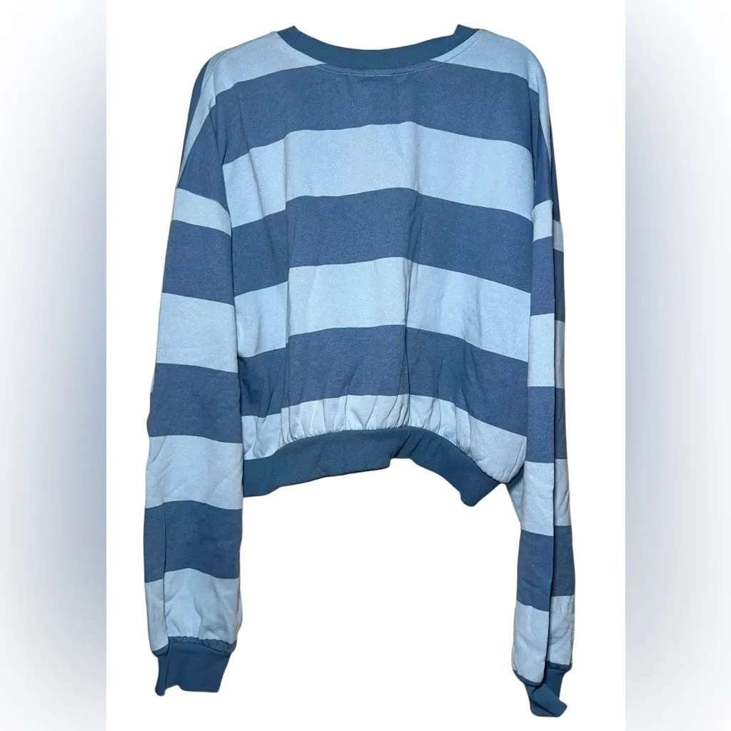 NWT THE WORLD OF STRAWBERRY SHORTCAKE Blue Striped Sweatshirt - Image 2