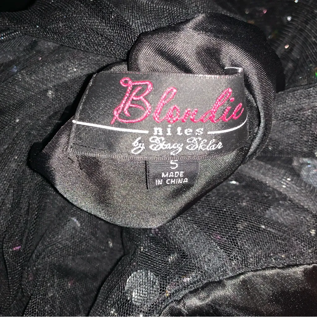 Blondie Nites Sparkling Black mini dress - Image 3