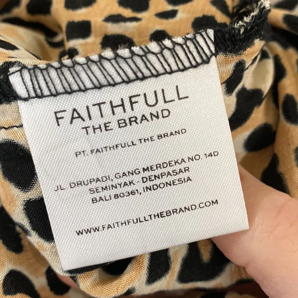 Faithfull the Brand Noemie Ruffled Midi Dress Le Cinq Animal Print size 2 - Image 12