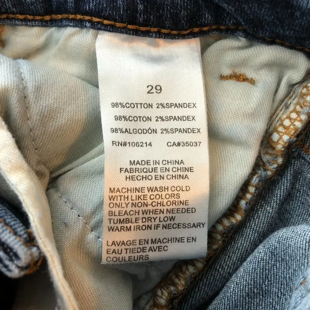 Sam Edelman Women's Jeans The Kitten Mid Rise Skinny Crop Dark Wash Blue 29 - Image 4