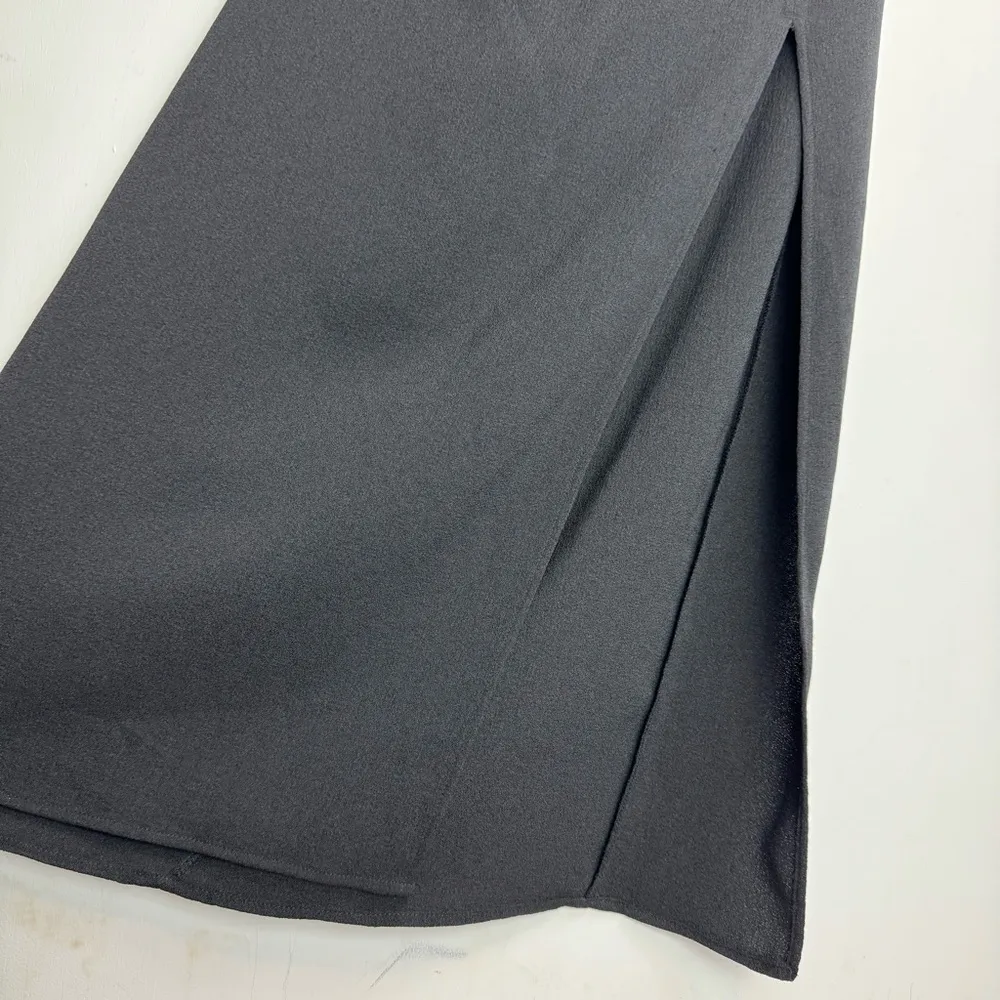 NWT ZARA Midi Corset Dress Sz Small Black Open Lace Up Back Side Slit - Image 11