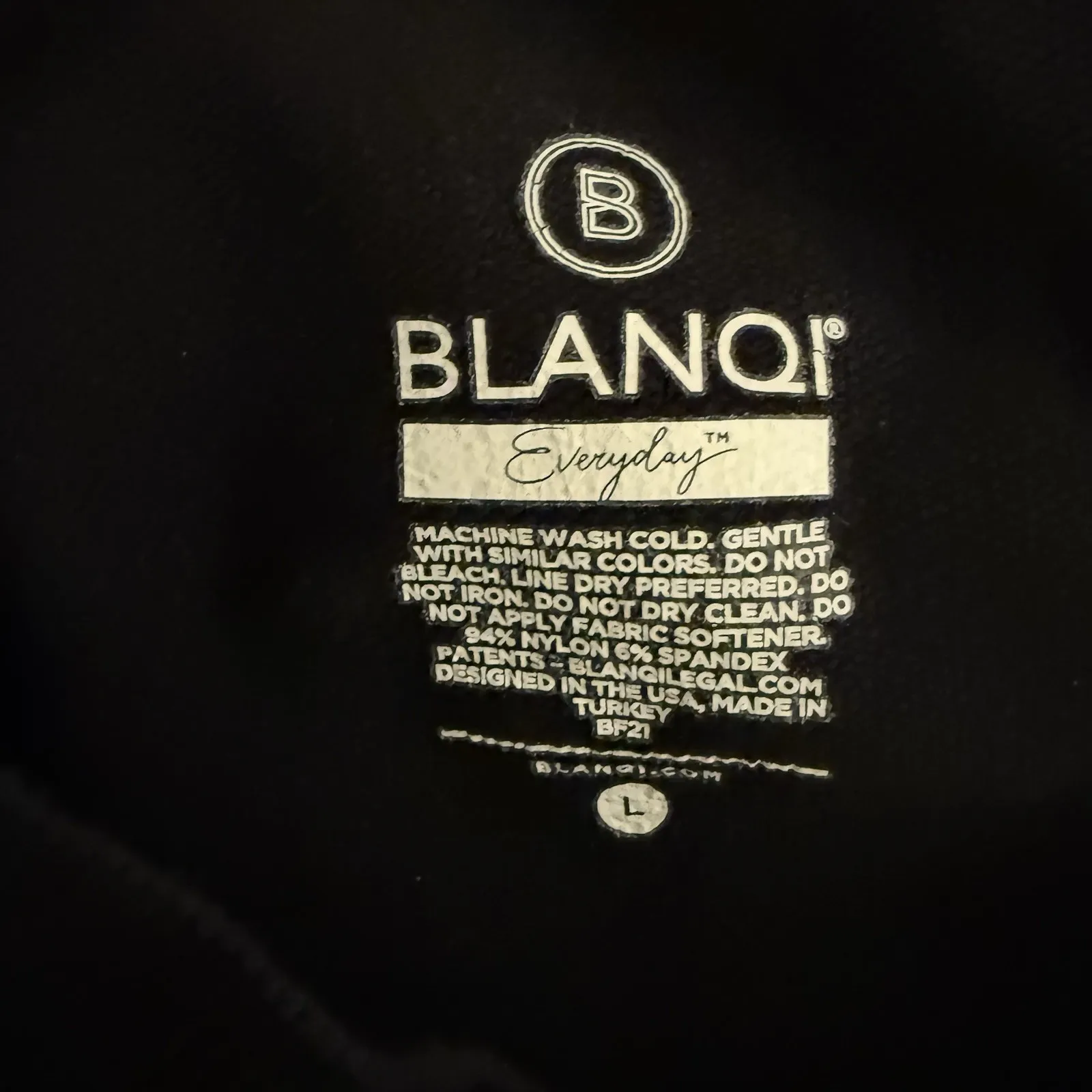 Blanqi Everyday Maternity Belly Support Leggings Womens Size Large Black Pull On - Image 3