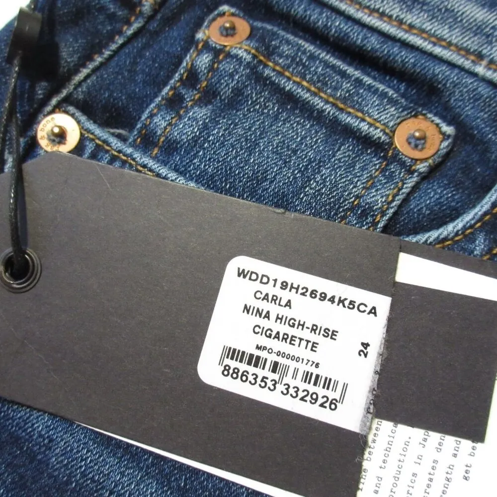 NWT rag & bone /JEAN Nina in Carla High Rise Cigarette Stretch Jeans 24 $225 - Image 4