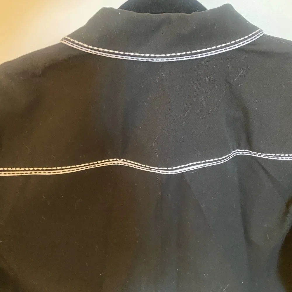 Black Blazer with White Stitching - Image 8