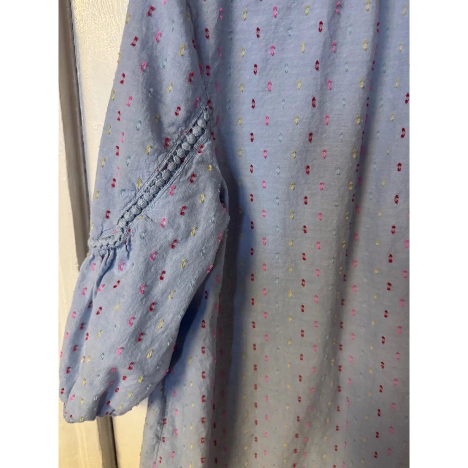 Crown & Ivy XL Charbrsy Rainbow Shirt Dress Balloon 3/4 sleeve - Image 10