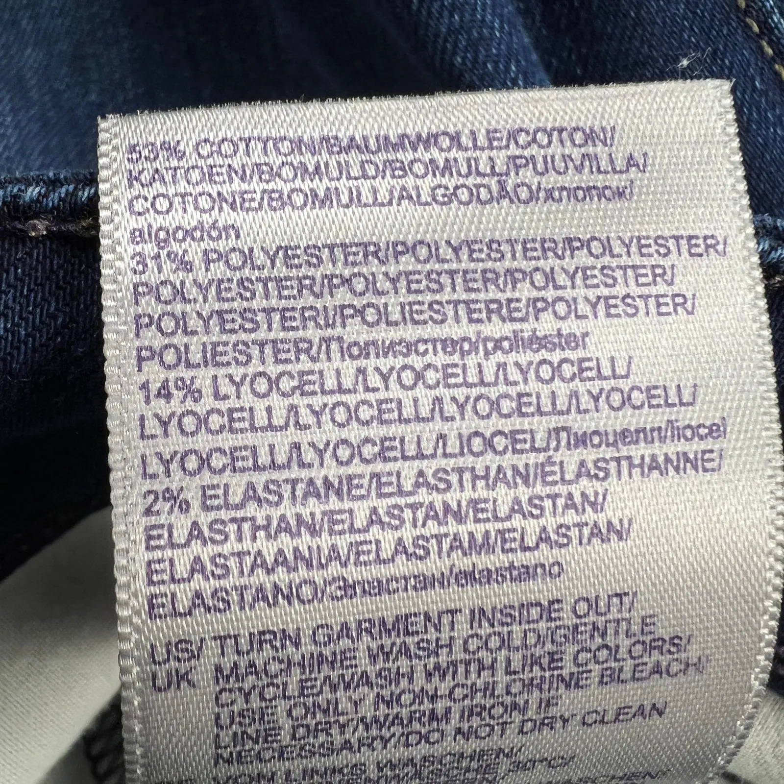 NYDJ Lift Tuck Barbara Boot Cut Dark Wash Jeans Mid Rise Stretch Denim Size 8 - Image 9