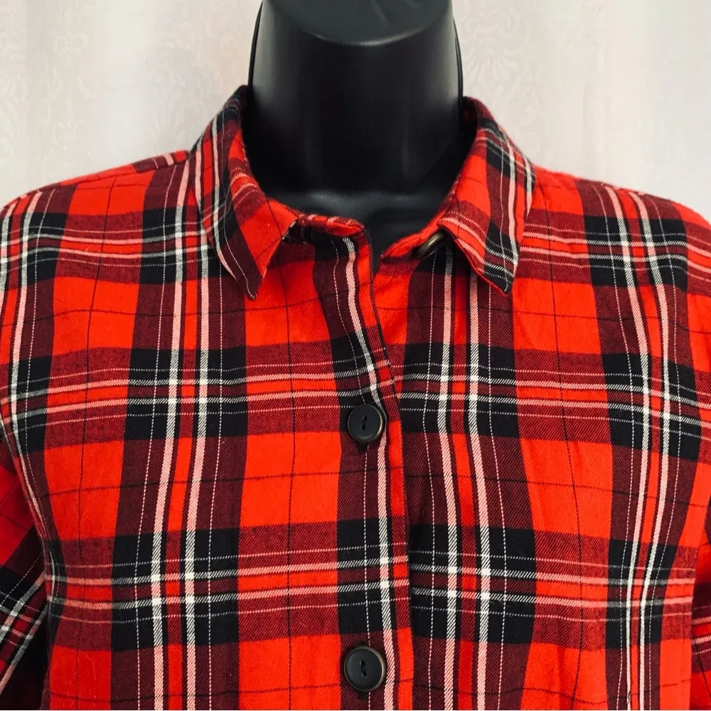 ZARA TRAFALUC Flannel Tunic Dress Sz: M - Image 2