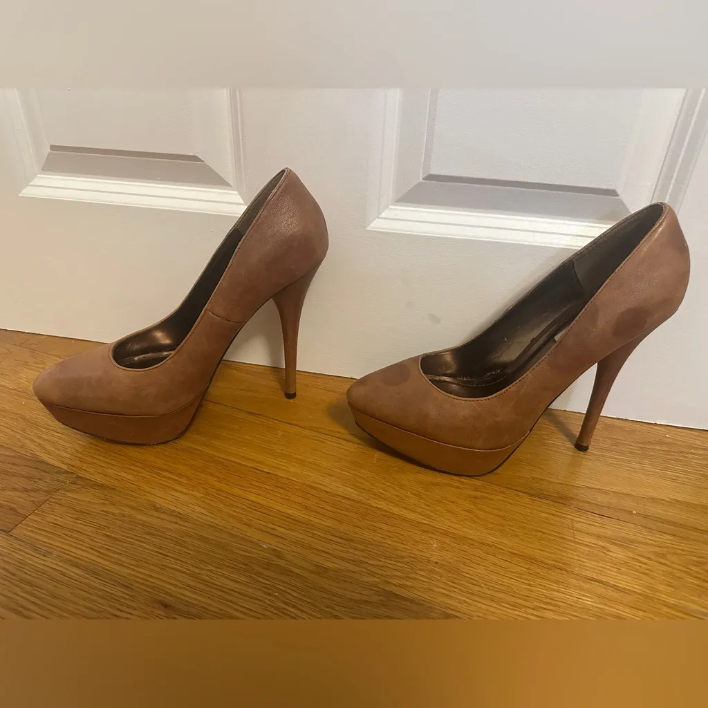 Steve Madden Camel Brown Darrin Heel Size 9, 5.5" Heel - Image 5