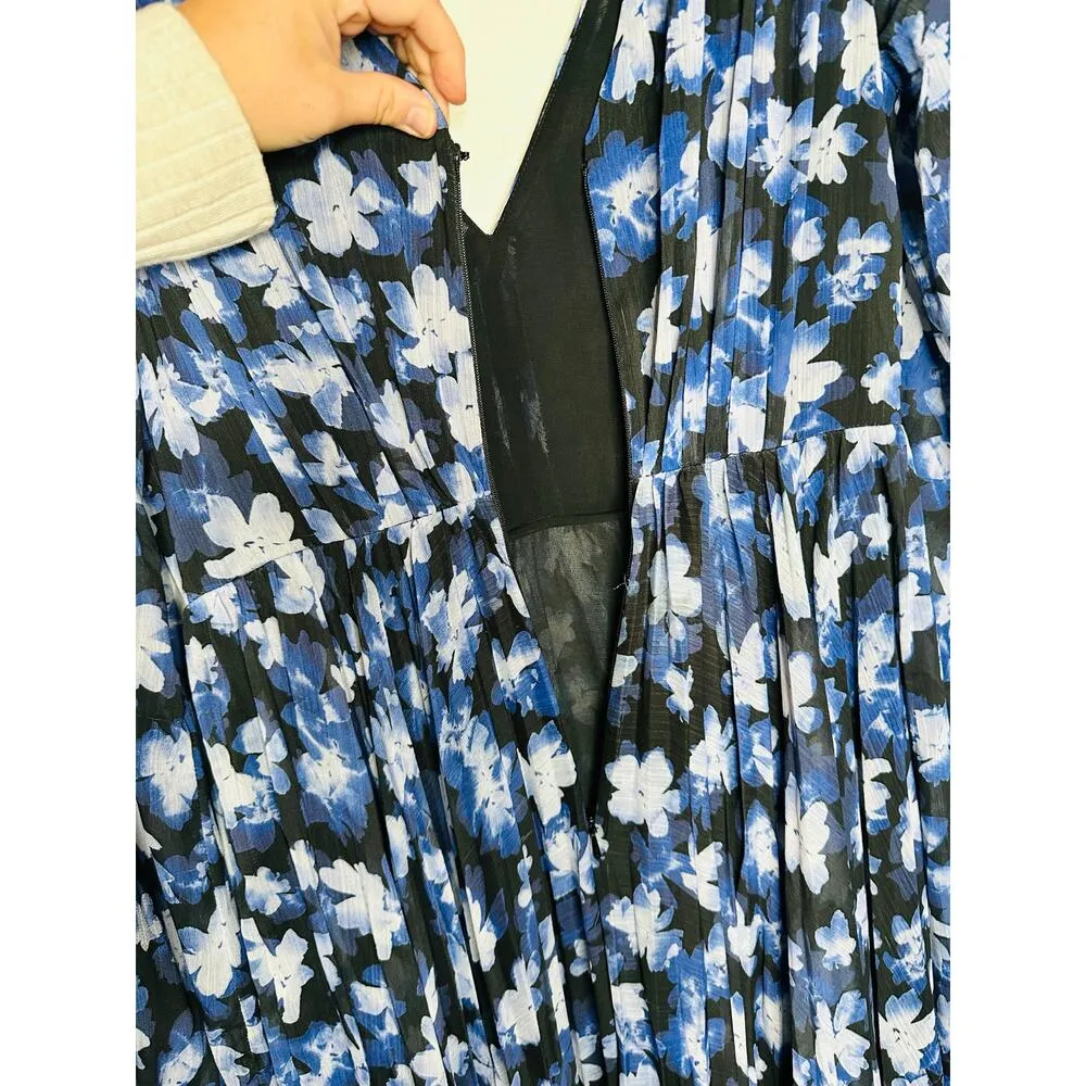 ML MONIQUE LHUILLIER Blue Floral A - Image 8