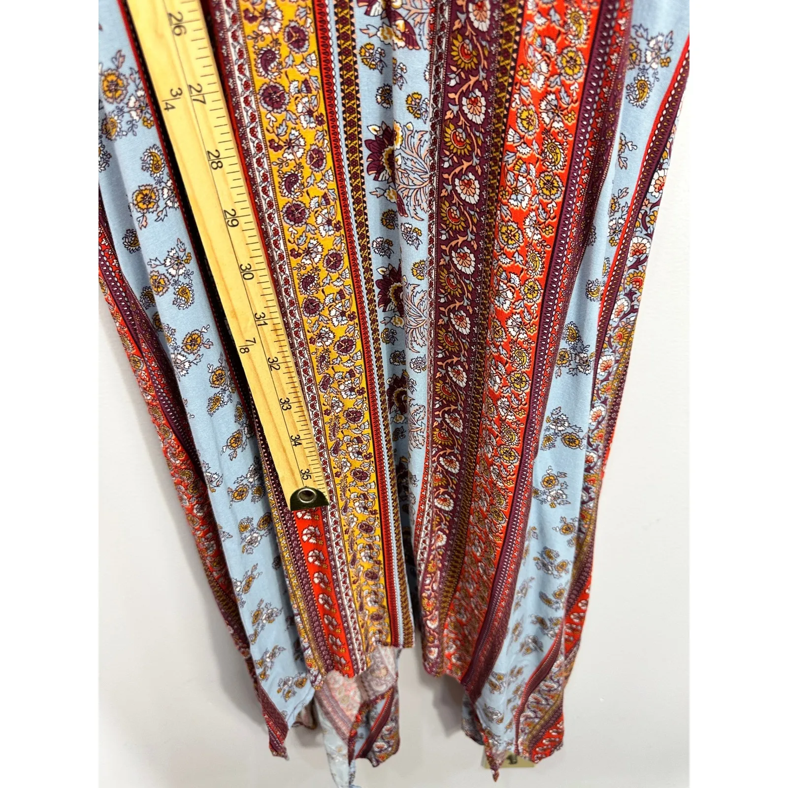 Xhilaration Boho Floral Midi Dress Womens Large Festival Hippie Coastal Beachy - Image 5