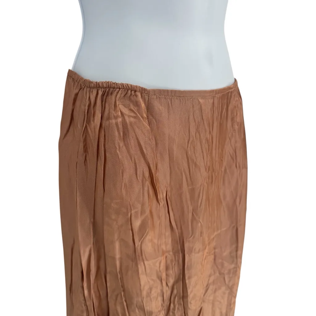 Hanna for La Journee Steampunk Whimsygoth Ruched Crinkle Maxi Skirt Size 1 XS Pink - Image 2