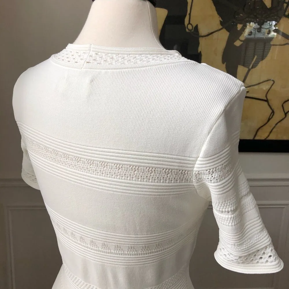 Eliza J Knit Short Sleeve Fit & Flare Dress M - Image 7