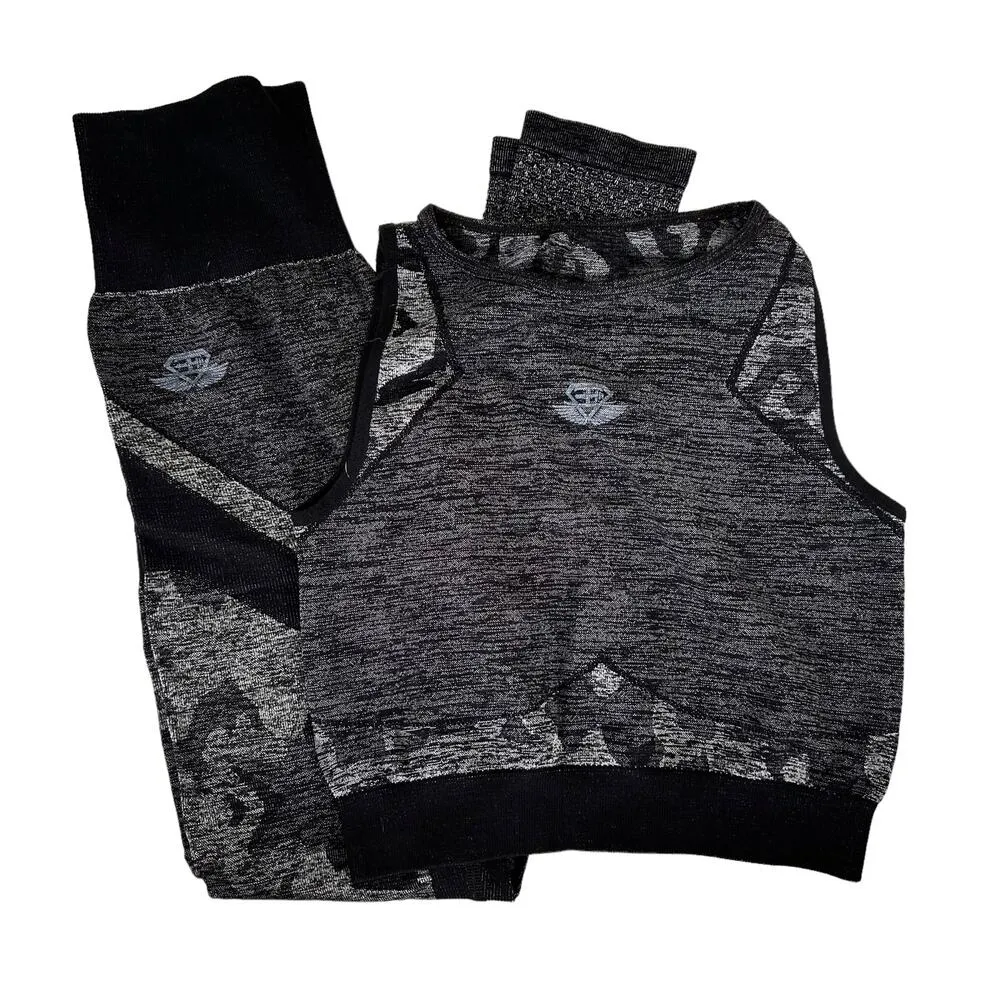 Engineered Life Black Camo Legging Sports Bra Matching Set Sz M Size M - Image 8