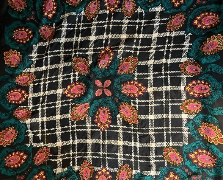 Diane Von Furstenberg Vintage  The Color Authority Silk Scarf 42” X 42” - Image 2