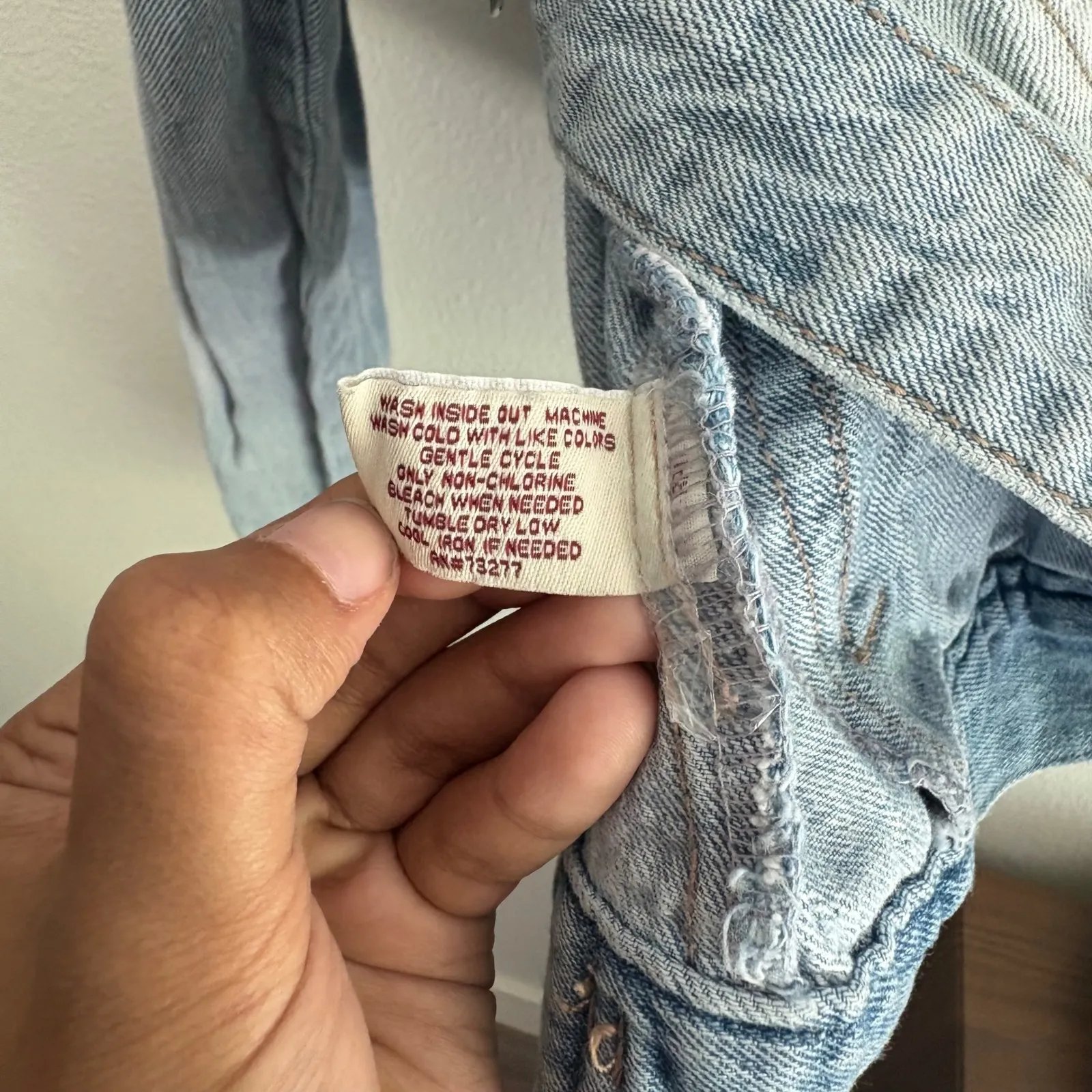 Mudd  Denim Jacket Medium Light Wash Distressed Ripped‎ Jean Jacket Casual - Image 9