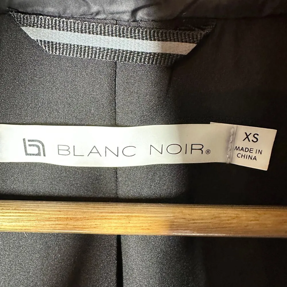 Blanc Noir Motion Panel Zip Puffer Jacket Black Hooded Size XS Mixed Media - Image 4