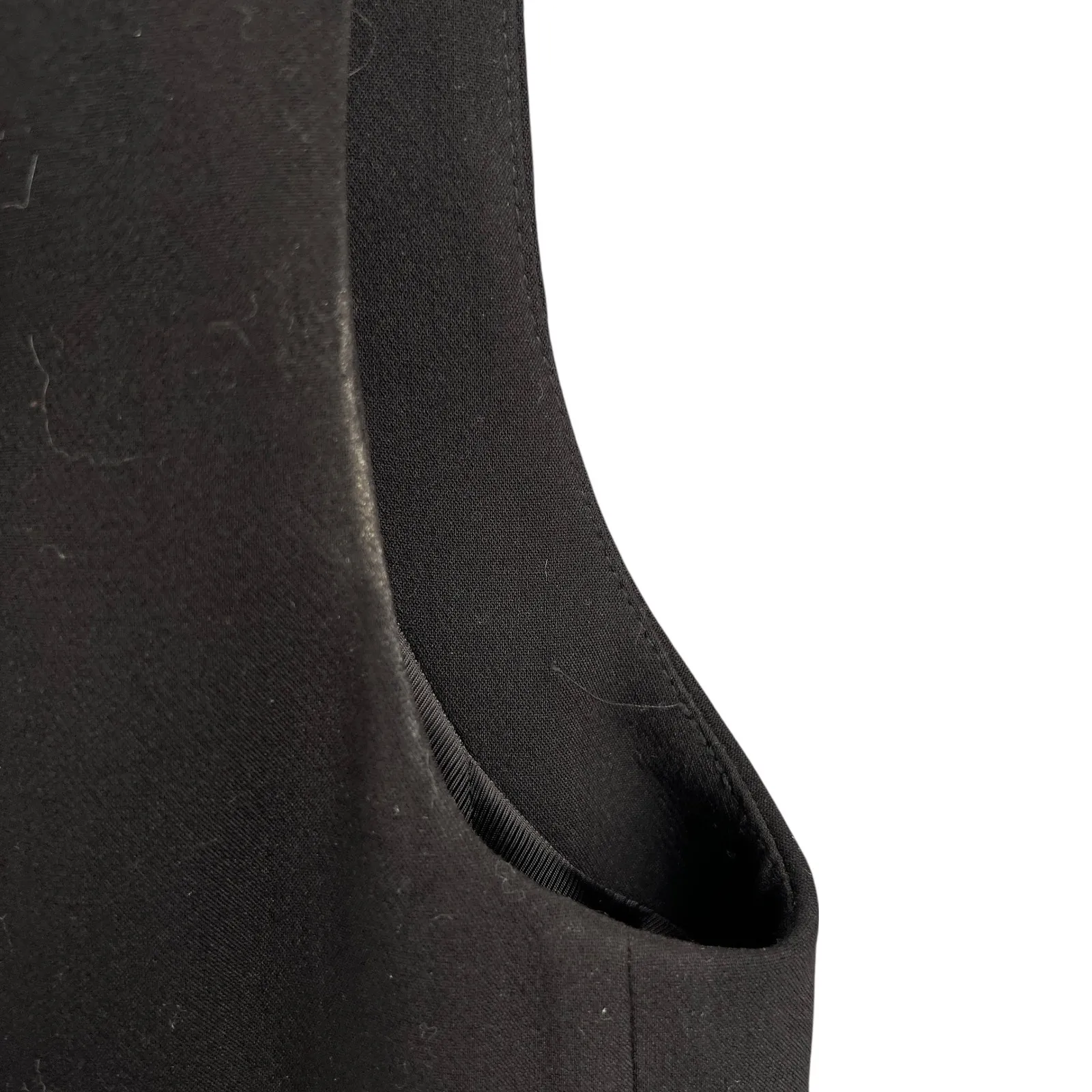 MNG Women Black Sleeveless Lapel Blazer Vest Oversized Size S - Image 2