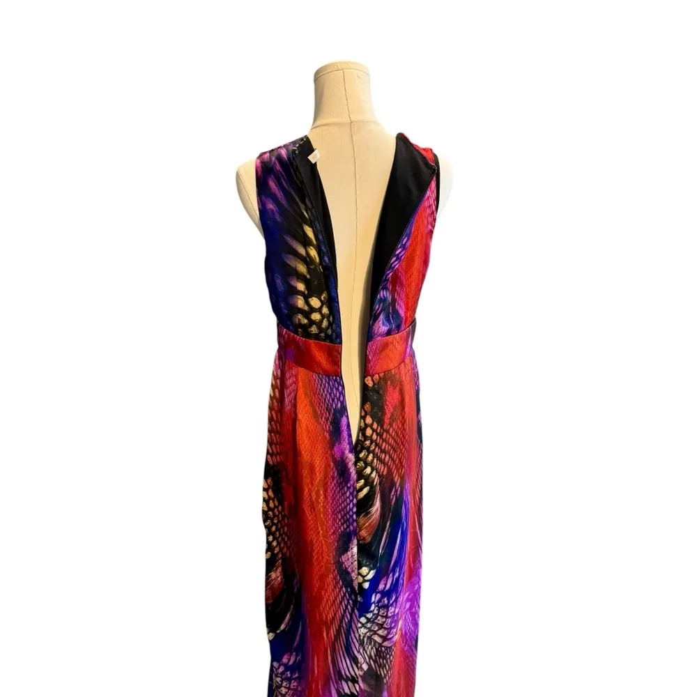 Boston Proper  - Multicolor Slide Slit Maxi Dress Sz 6 - Image 6