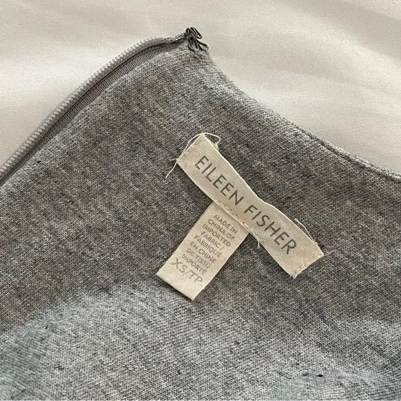 Eileen Fisher Organic Cotton Jumpsuit Size XS Gray Moon Cropped‎ Wide Leg - Image 4