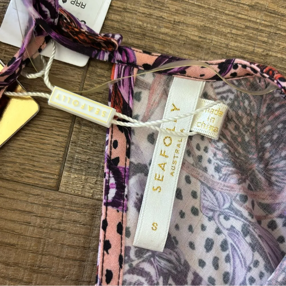 seafolly native kimono swim coverup new nwt dress - Image 6