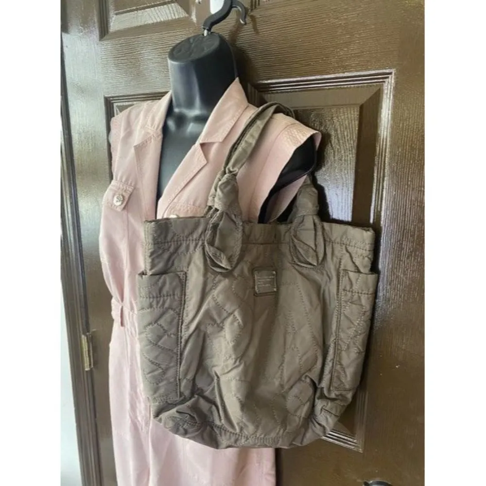Marc By Marc Jacobs Medium Tate Tote Quartz Gray Nylon Shoulder Bag - Image 11