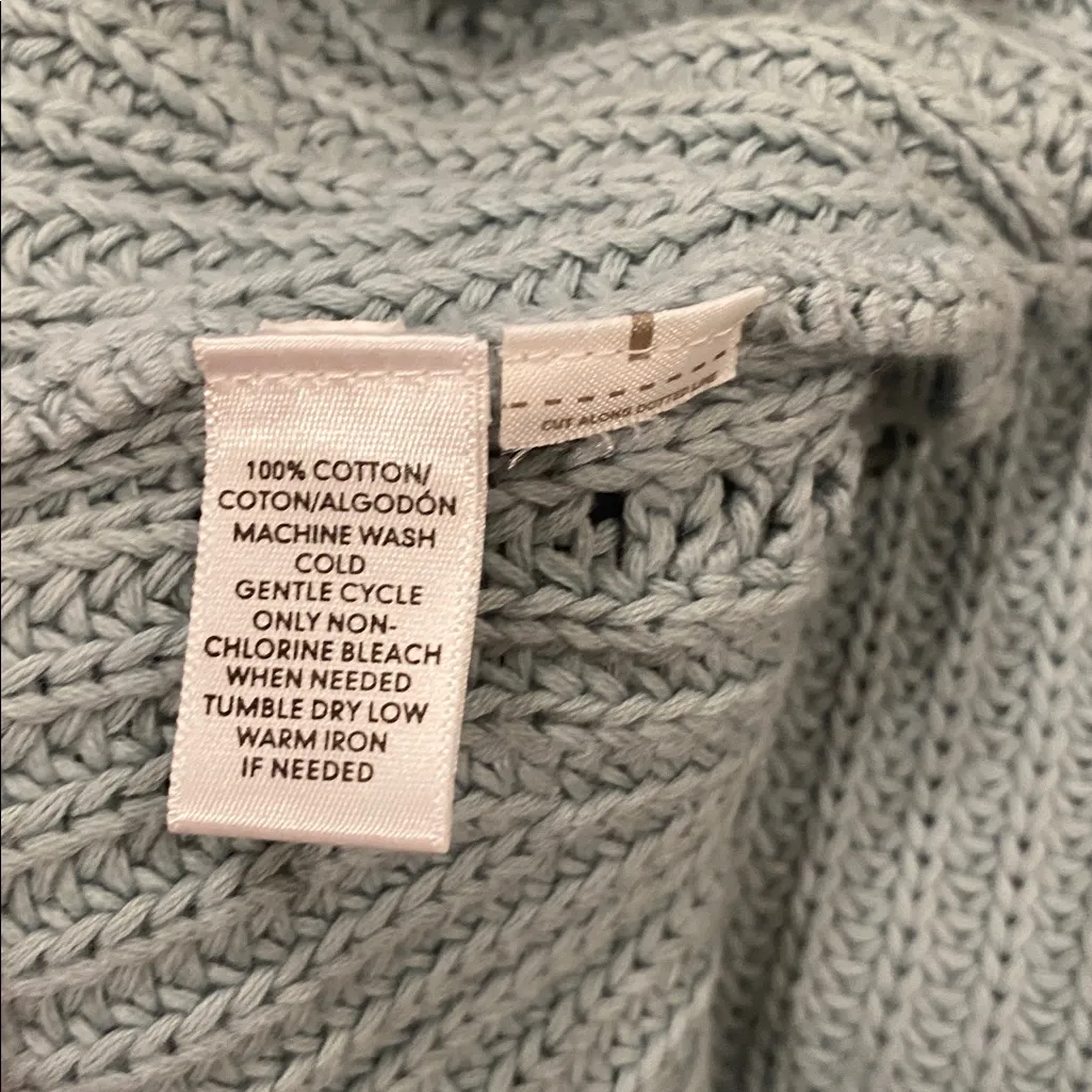 LOFT Sage Green V-Neck Sweater - Image 7