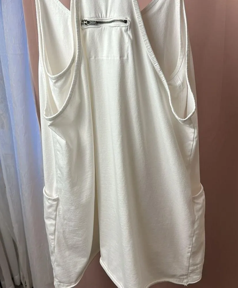 Free people movement Hot Shot  Sleeveless Patch Pocket Mini white sz S - Image 4