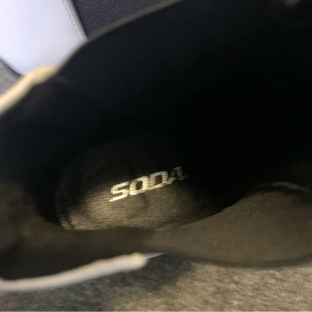 Soda White Chunky Heel Boots - Image 7