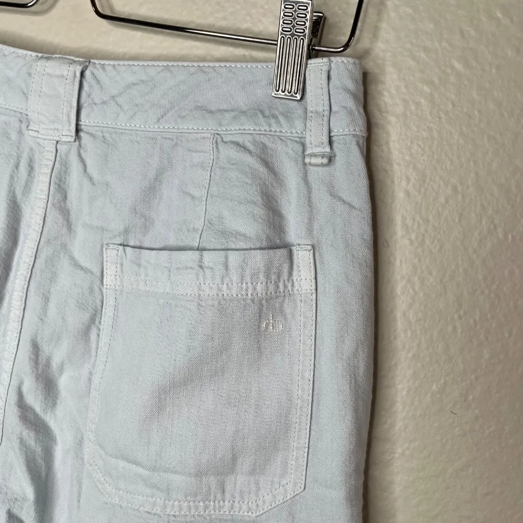 Rag & Bone Womens Light Blue Venice Bayside High-Rise Cotton Shorts Size 26 - Image 3